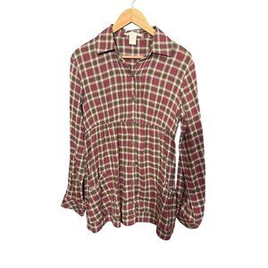 Y2K Charlotte Russe Womens M Plaid Button-Up Shirt Fairy Grunge
